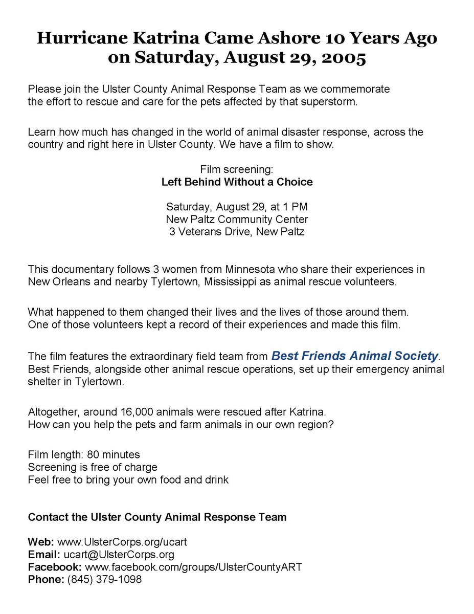 UCARTeam's tweet photo. @HVE4AL If you are interested in mentioning this free event In New Paltz, pls feel free to do so! Thank you. http://t.co/apby0SsTh6