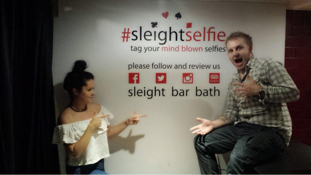 Great weekend of #magic! Don't forget, post your #SleightSelfie for a chance to win a prize! #magicbar <a href="/WeLoveBath/">Love Bath</a>
