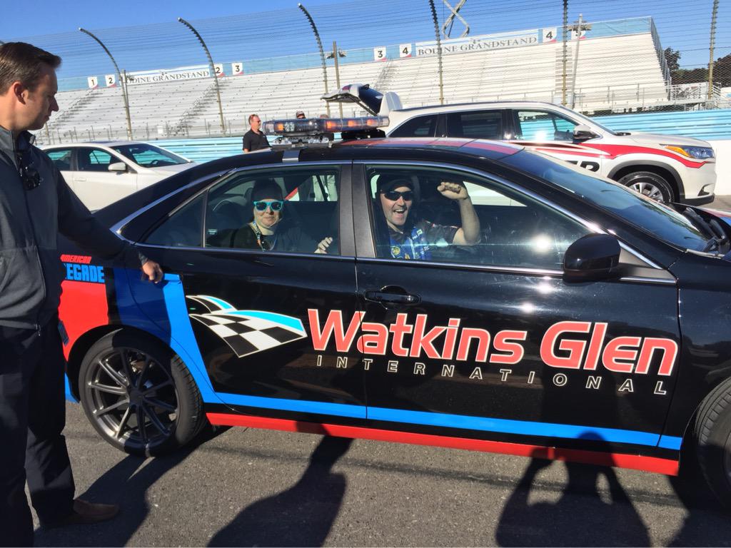 MattyK_Ski's tweet photo. A little pace car lap fun @WGI w/ @TweakerShot client & #Sweeps winners - Ty #TweakerShot #NASCAR & #WatkinsGlen ๐๐๐ป http://t.co/cRDdYTSiV9