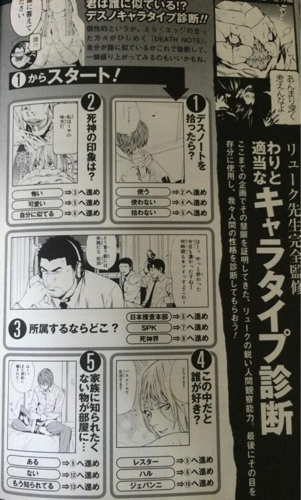 調味料 杏p Twitter પર デスノート キャラタイプ診断です 皆さんもやってみましょう Http T Co Unko9timvr 調味料 杏p Twitter પર デスノート キャラタイプ診断です 皆さんもやってみましょう Http T Co Unko9timvr