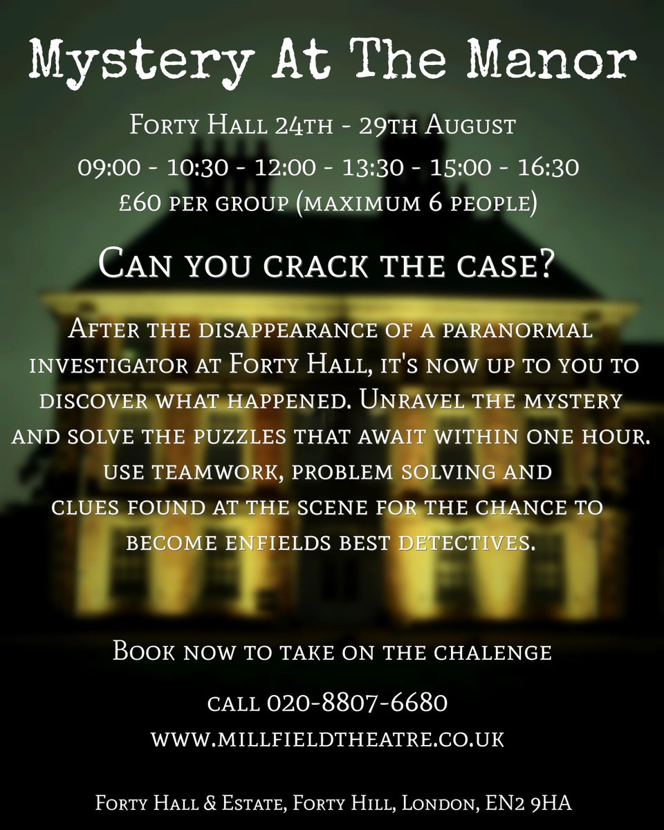 Tickets on sale millfieldtheatre.co.uk