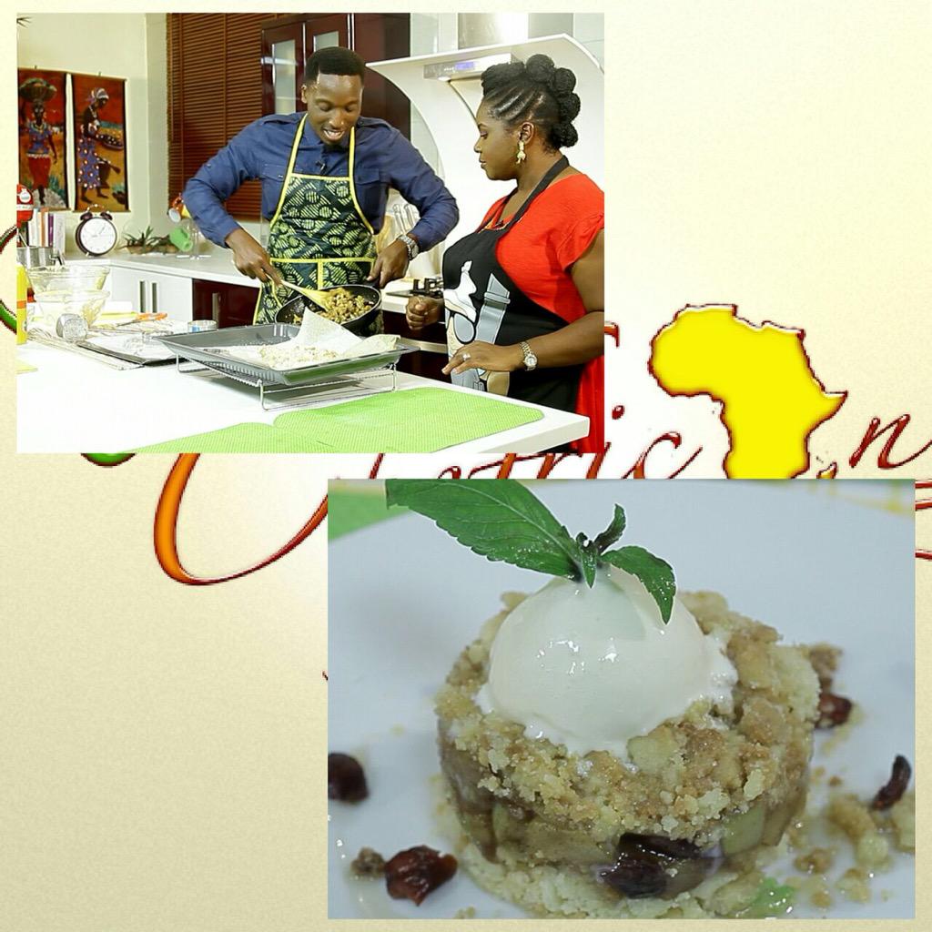 EbonyLife_TV's tweet photo. Discover mouth-watering desserts on tonight's episode of #Chefrican with @ToluEros and @uzosfoodlabs, at 9pm WAT http://t.co/a559MeVukL