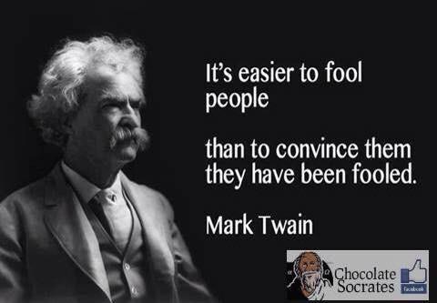 mazharbeig's tweet photo. It's easier to fool people than to convince them they have been fooled

#leadership #quotes #ThinkBIGSundayWithMarsha http://t.co/rxQlQFdZPs
