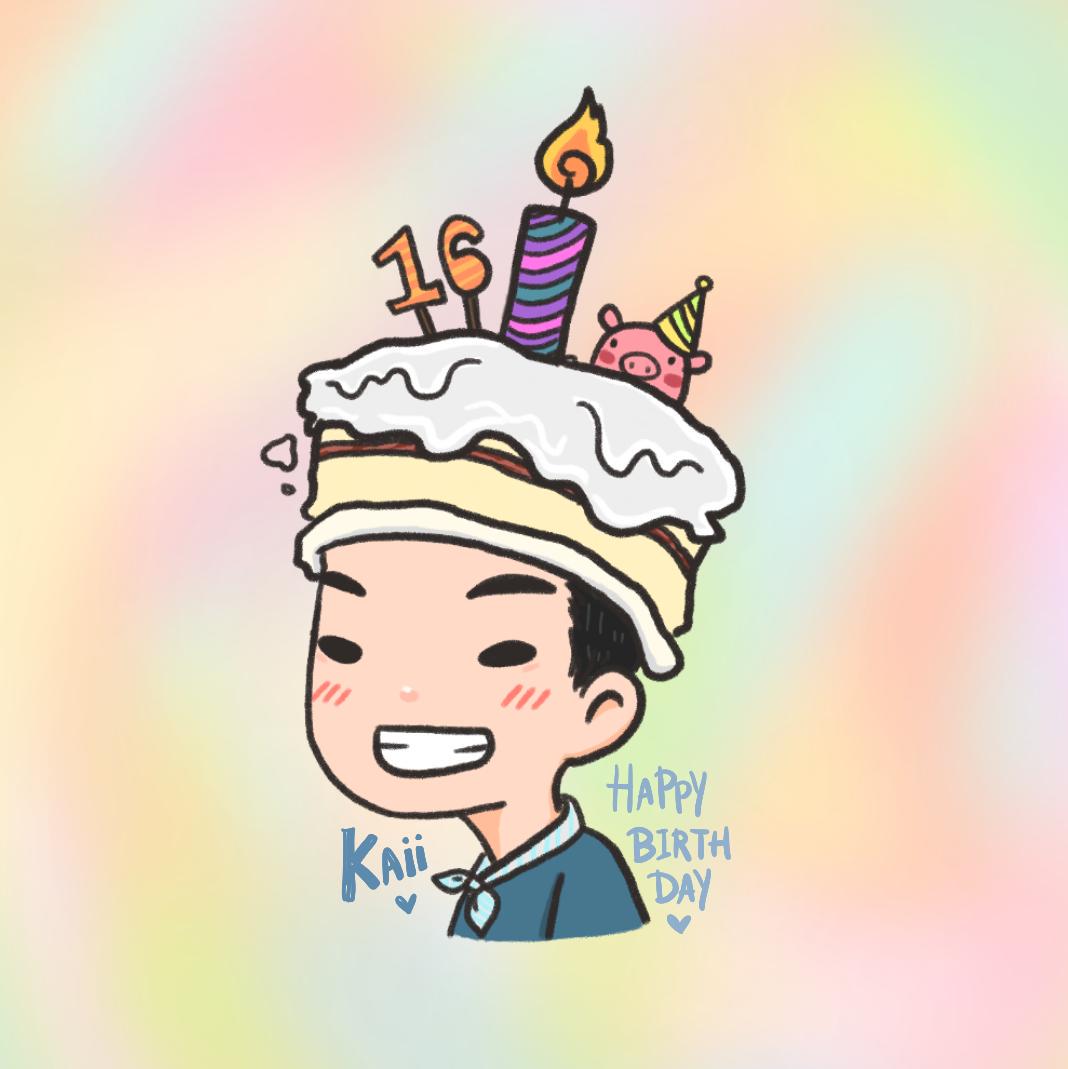 RabbyMato's tweet photo. ชอบกันมั้ย~ ตั้งใจวาดมากนะรู้ยัง♡ เอชบีดีอีกรอบนะบูตะ;) @kaii_prakasit @amypor #HBDGuide16th http://t.co/FNB08X39K2