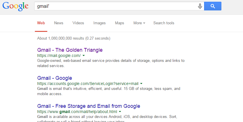 drewallstar's tweet photo. Gmail the Golden Triangle? What??? http://t.co/0CReCwMRGg