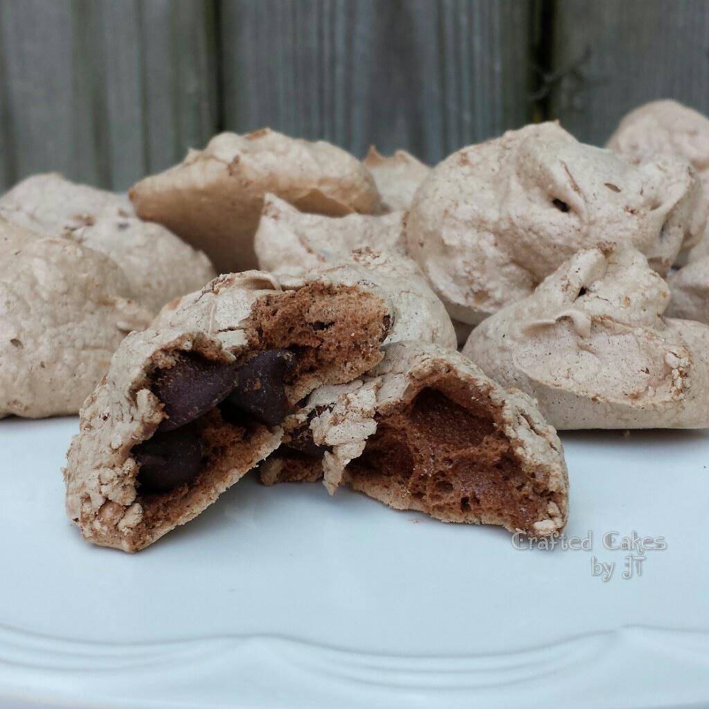 Melt in your mouth chocolate chip merangue cookies #yum #drool