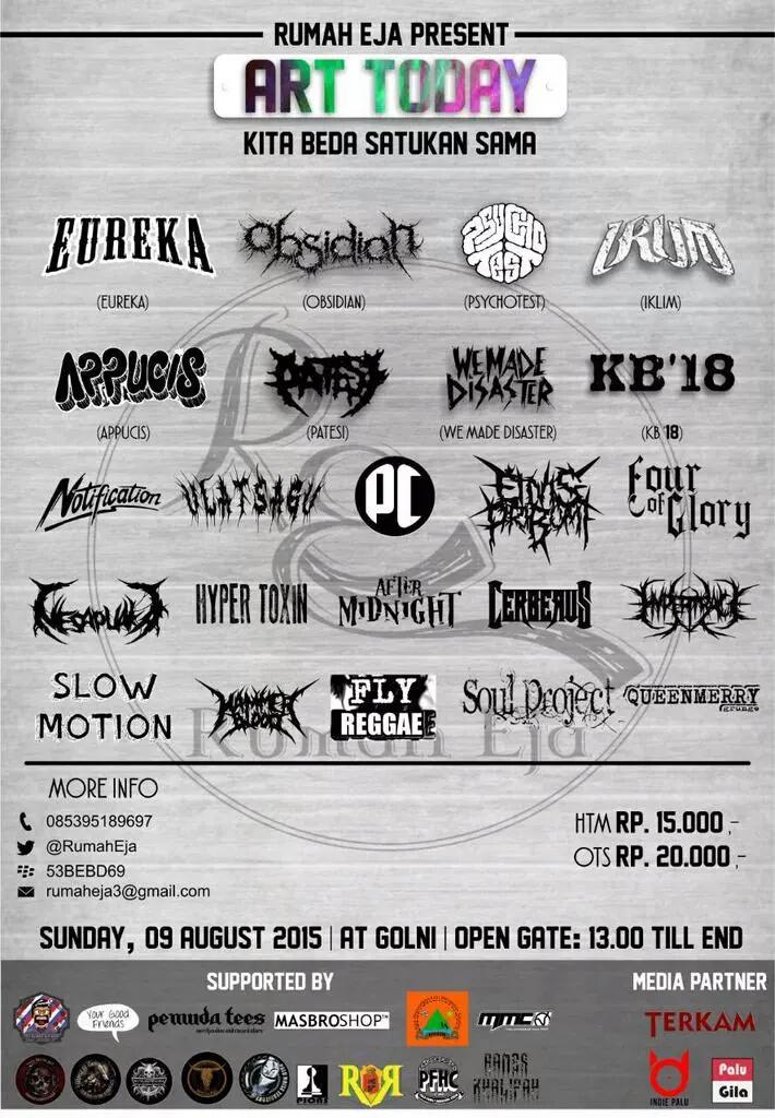 Terima kasih buat teman" sponsor dan teman" band yg sudah mendukung acara ini. Terima kasih banyak ;)