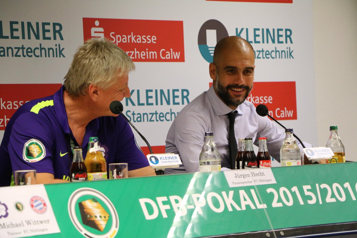Pep bedankt sich bei den Gastgebern und wünscht dem <a href="/FCNoettingen/">FC Nöttingen 1957</a> alles Gute für die kommende Saison. #FCNFCB