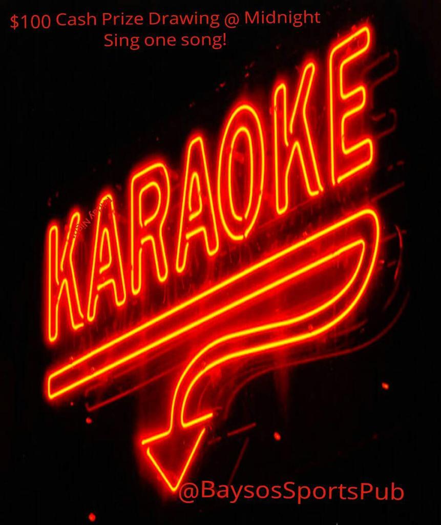 Tonight!! KARAOKE DANCE PARTY! $100 CASH PRIZE GIVEAWAY #baysos