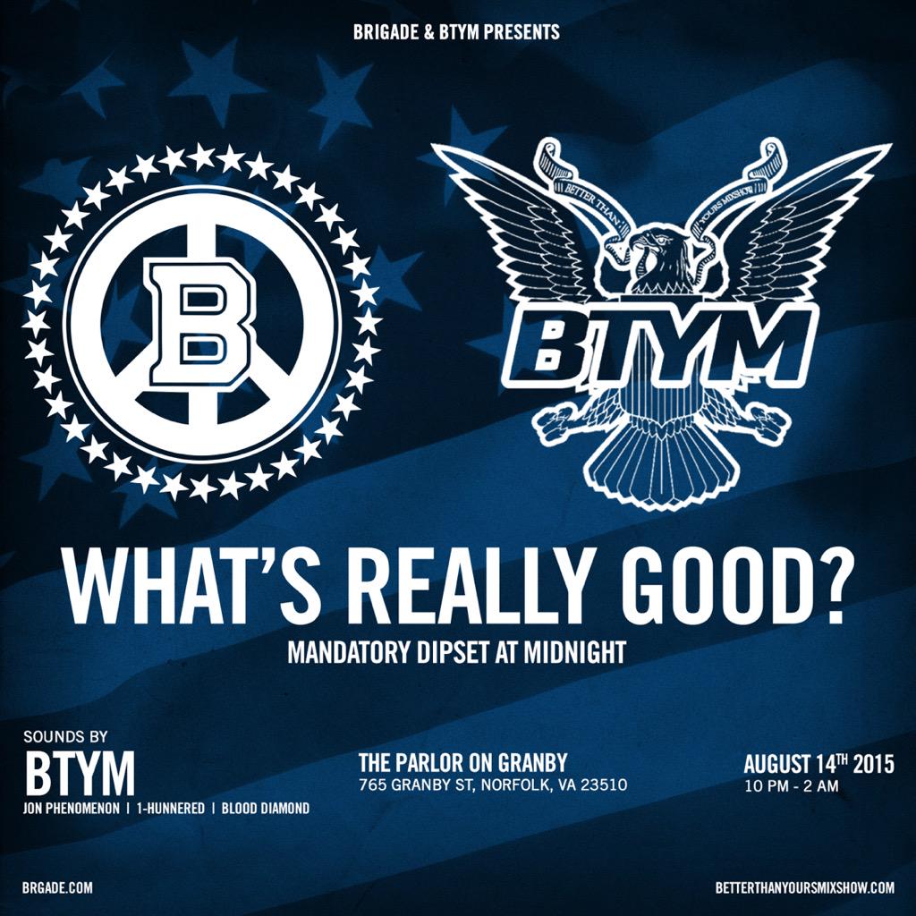 tashawnjones_'s tweet photo. NEXT FRIDAY AFTER THE DIPSET SHOW. #BRGADE &amp; #BTYM AT PARLOR 🇺🇸
@ehrlalba @Jon_Phenomenon @egotthejazz @ITSDARREL http://t.co/iq0ZOoIoLp