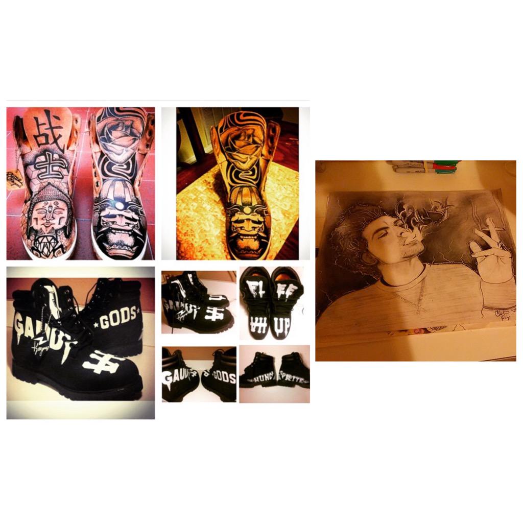 illuminnaty's tweet photo. #supportyourlocalartist #freehanddrawing #caskey #timberland #customtims follow my cousin on ig @ krewez http://t.co/EBCwgNRKCd