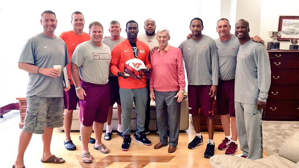 thomasguerry's tweet image. Mike Vick in the house!

#AlwaysAHokie
#VTCampLife