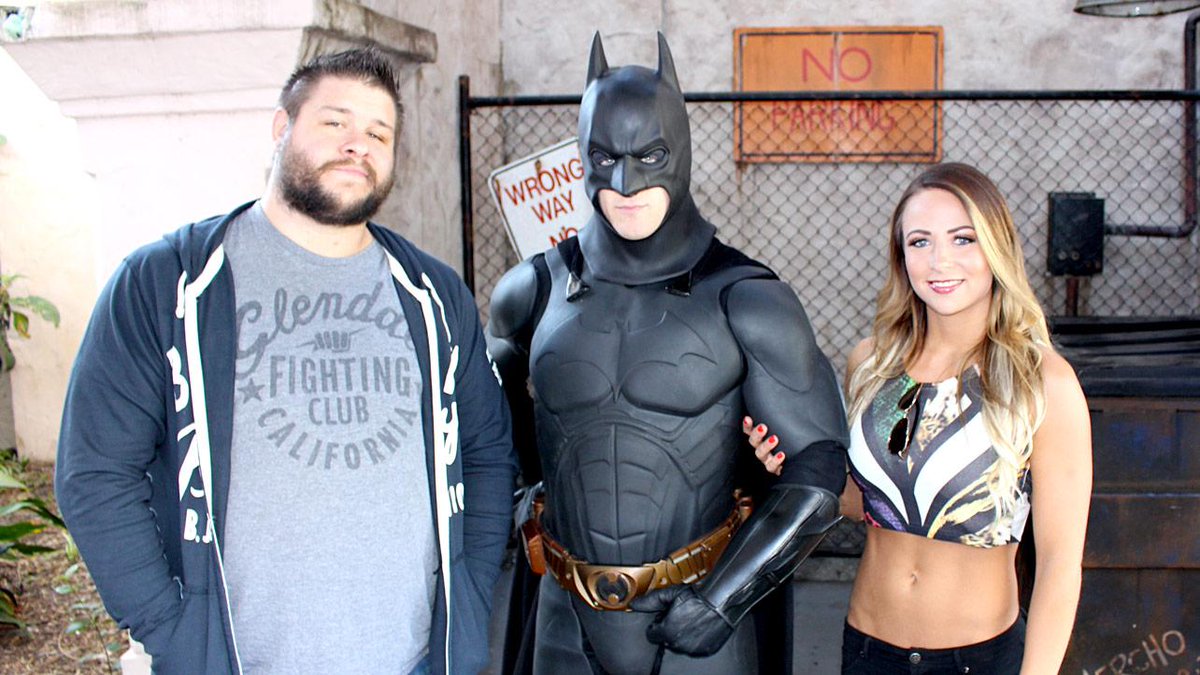 KevinOwensCOM's tweet photo. Photos: Kevin Owens and Emma visit Batman and Kangaroos during WWE's 2015 Australian Tour http://t.co/DQzxgWCAbX