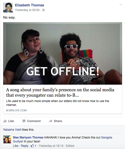 maebemaebe's tweet image. Yo @GangstaGudiya. My mom’s protestin your protest. #GetOffline