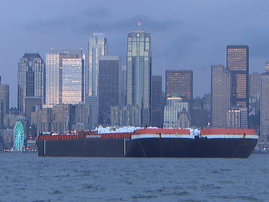 Barge from Alaska carrying Japan  tsunami debris arrives in Seattle   on.kgw.com/1W5Mh7R