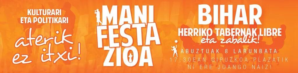 Bihar jantzi zapi laranja eta etorri Donostiara!

#HerrikoakLibre eta zabalik!!!