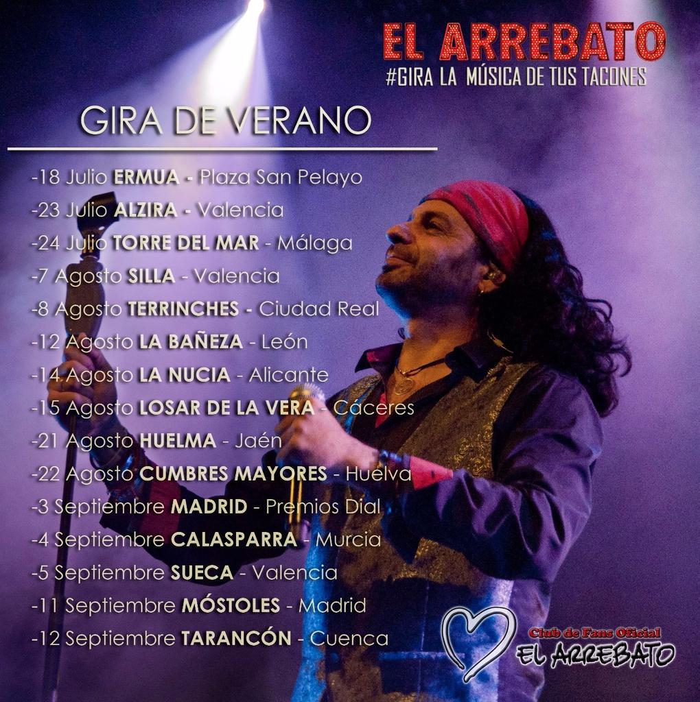 arrebatoficial's tweet photo. Hoy nos toca SILLA  (Valencia) esta noche concierto #GiraLaMusicaDeTusTacones ¿te vienes? http://t.co/DEF1RhWOoW