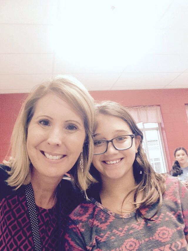 scmslibrary's tweet photo. Excited to meet my new students! Samantha said this was her first selfie with a teacher! Welcome to 6A! @SCMFalcons http://t.co/0w4De5AQve