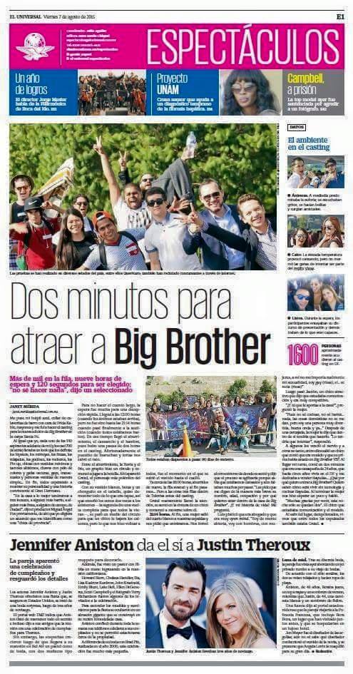 DRINKAGIRL's tweet photo. SALIENDO EN LA PORTADA DEL UNIVERSAL EL LA SECCION DE ESPECTACULOS 👏 👉 #dianenbigbrotherpm #directoabigbrother http://t.co/FNIwSITrko