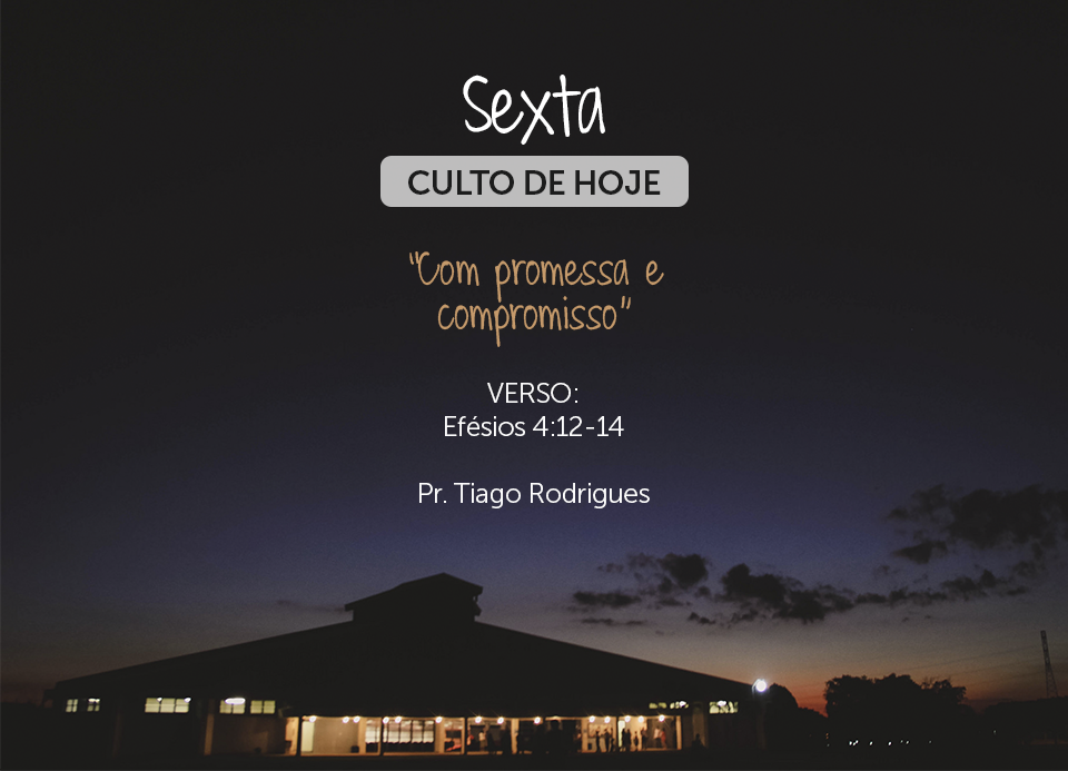 O culto de hoje está imperdível! :) Esperamos por você a partir das 20h. <3