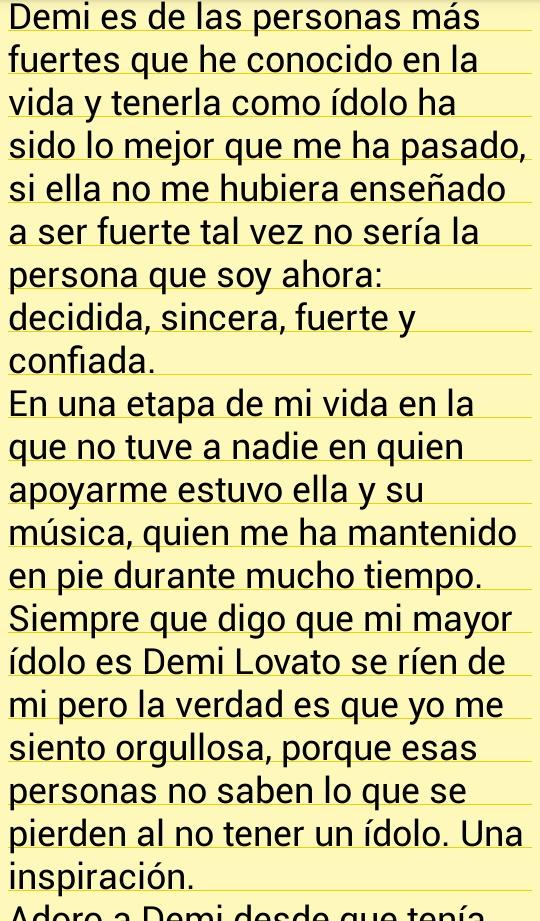 badliarkoo's tweet photo. Si no fuera por Demi no sería la persona que soy ahora.

RT POR FAVOR!!!!!! #CCMELovers http://t.co/di1rrsbLFz
