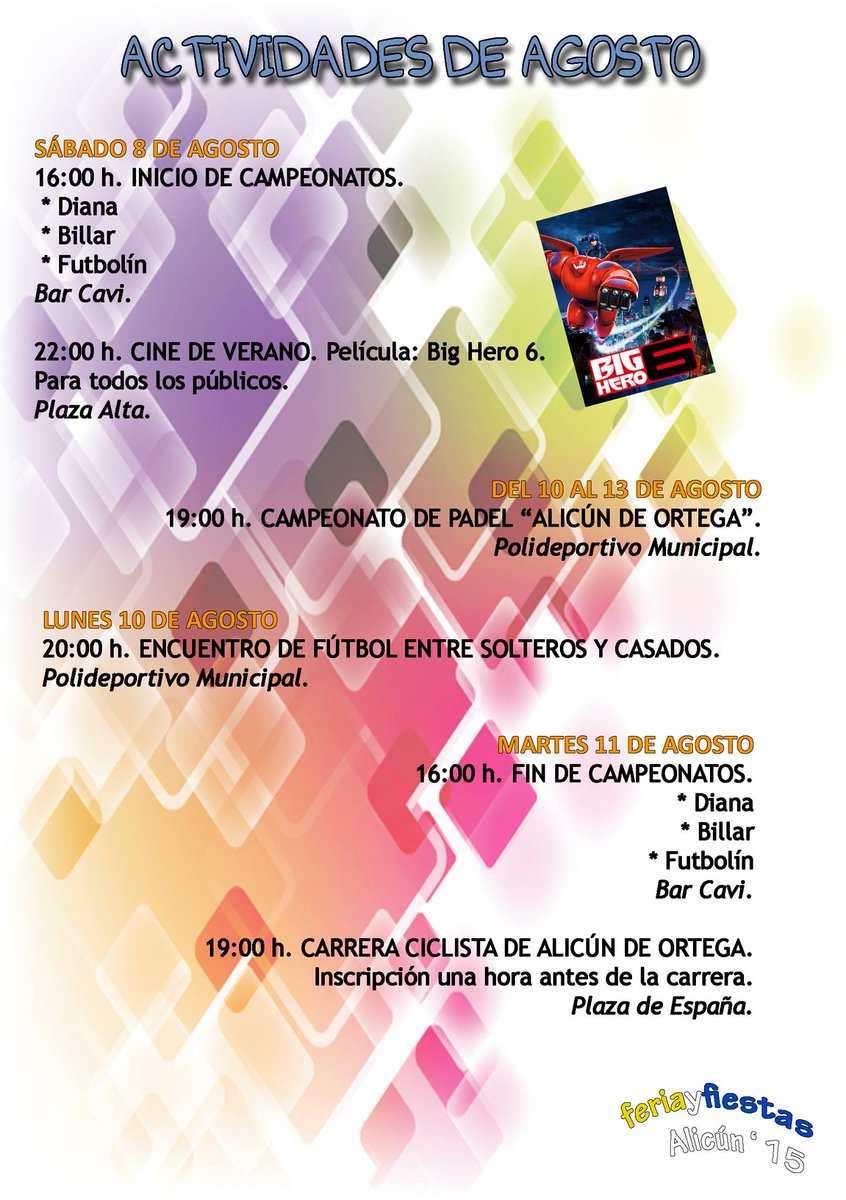 Alijoven's tweet photo. ACTIVIDADES PRE- FERIA Y FIESTAS ALICÚN DE ORTEGA 2015!! http://t.co/DlAS353RNz