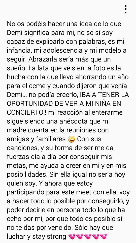 SrtaNattBizzle's tweet photo. Todo es posible si no te das por vencido, solo lucha y stay strong ❤ #CCMELovers @Tony__Aguilar @ddlovato http://t.co/UWNjidQ7ZA
