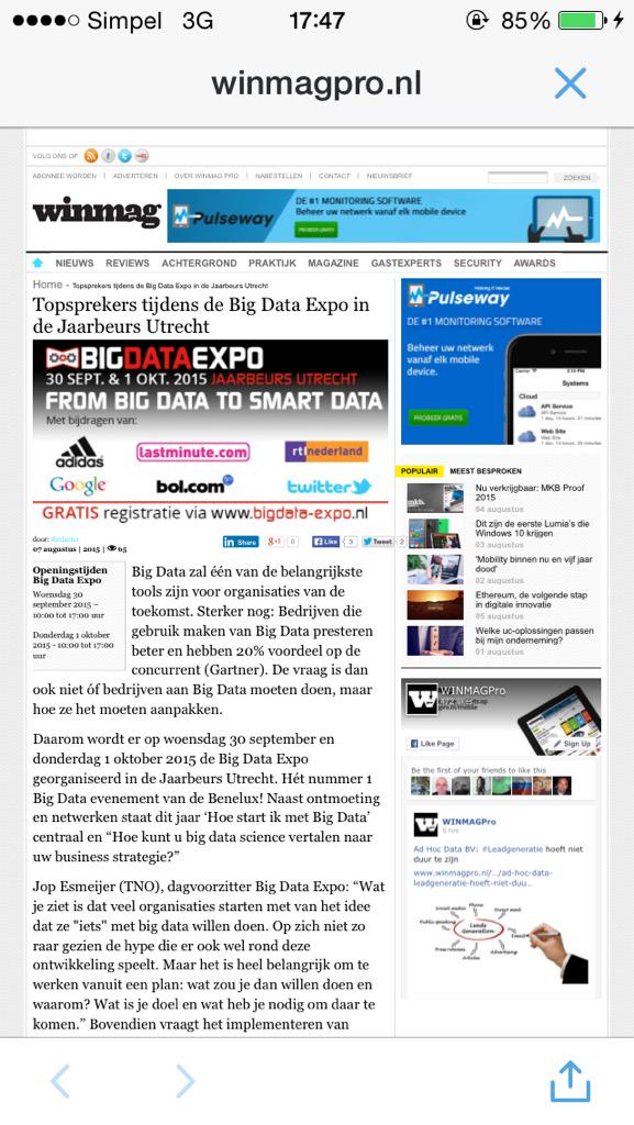 MiekeBerkers's tweet photo. Topsprekers tijdens de @Big_Data_Expo Zie link voor meer info: http://t.co/GehICjJDq7 http://t.co/f8dQaftPFr