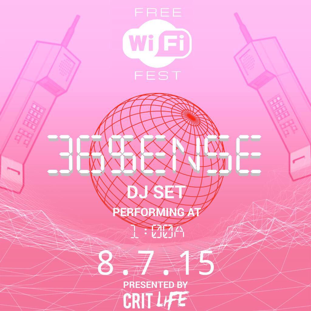CritLife's tweet photo. @36sense trap set for #FreeWiFiFest 2015 

Set Time • 1:00am 

Closing Party Set! http://t.co/lO7LIgN7cr