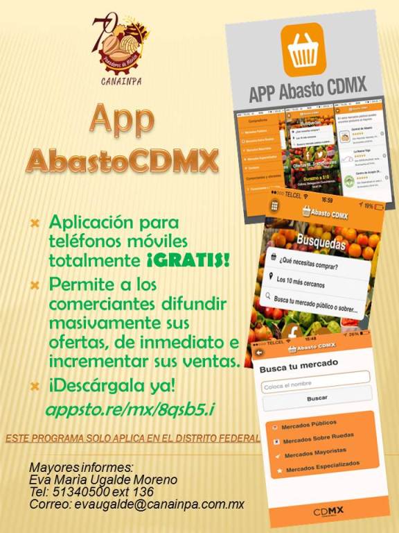 CANAINPAoficial's tweet photo. Grandes beneficios: ofertas, productos, ubicaciones y mucho más es lo que encontrará en la app de @ABASTOCDMX http://t.co/cGeIz9Bs8L