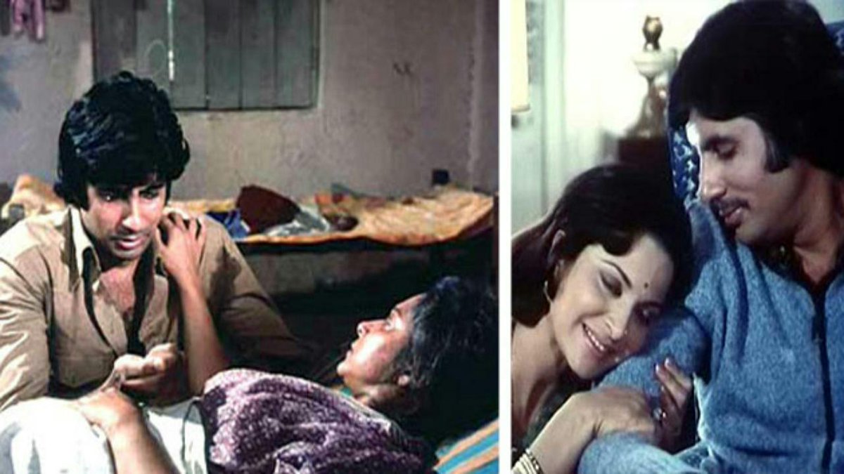 FactsofIndus's tweet photo. Waheeda Rahman and Amitabh played both lover and mother-son roles. Lovers in #Adalat and mother in #Trishul. http://t.co/YXUIOUsLET