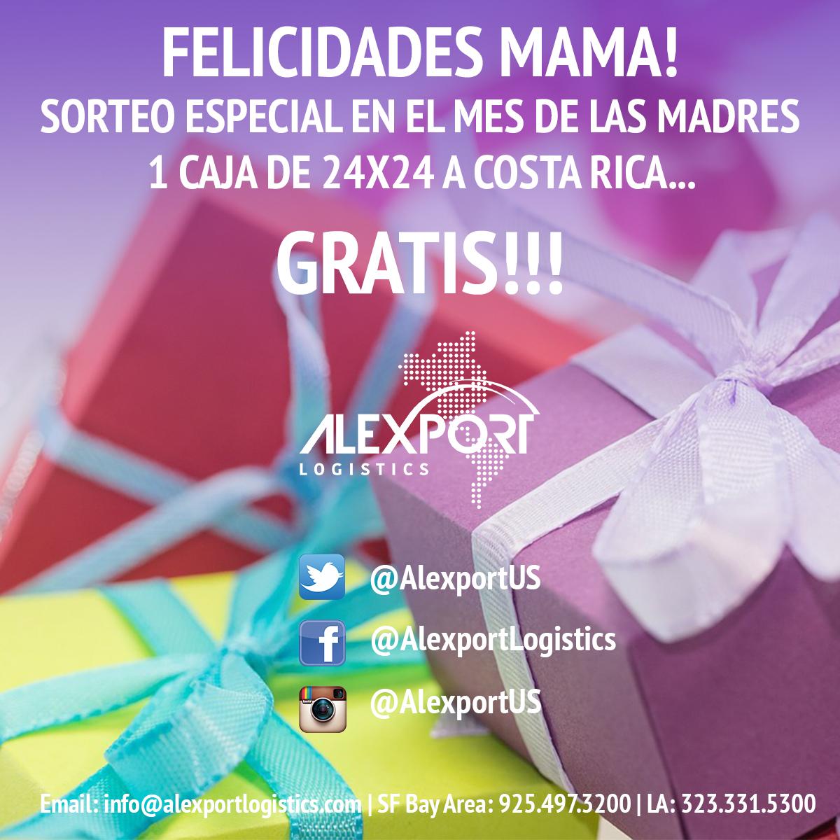 AlexportUS's tweet photo. Especial del Mes de las Madres: En Agosto estaremos rifando una caja GRATIS a CR http://t.co/Amdv3KMQdY #PuraVida http://t.co/LVzLNFy0O0