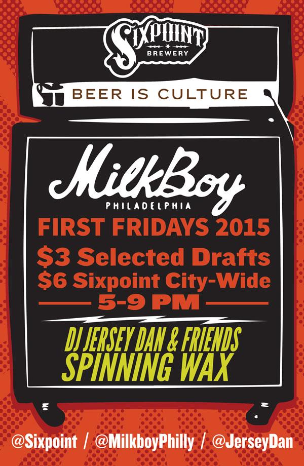 YES! <a href="/MilkBoyPhilly/">MilkBoy Philadelphia</a> <a href="/Sixpoint/">Sixpoint</a> 1st Friday Happy Hour 5-9p! $3 SweetAction pints <a href="/jerseydan/">jerseydan</a> &amp; #Becker DJing! Al-fresco!
