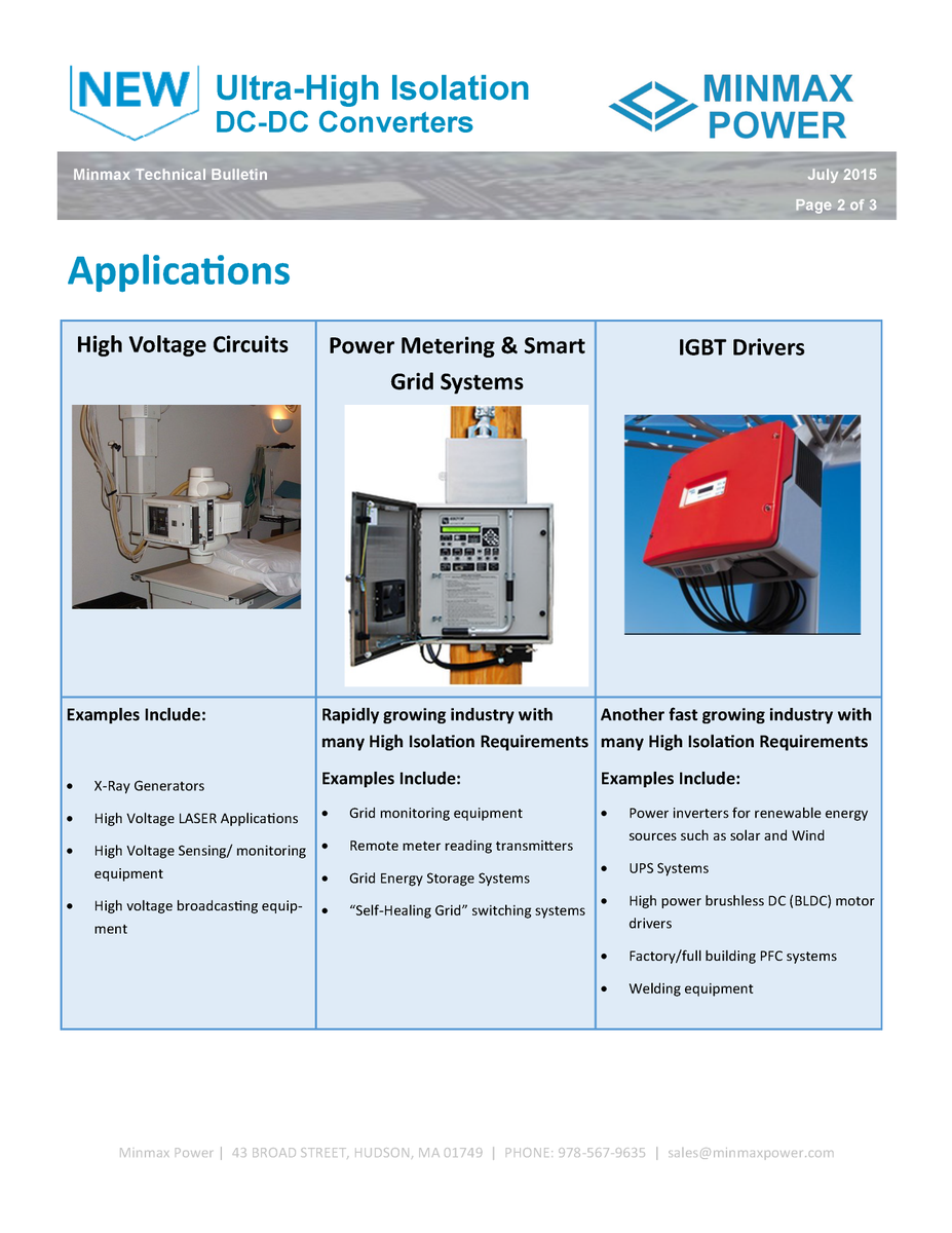 minmax_power's tweet image. July Tech Bulletin on Ultra-High Isolation DC-DC Converters @minmax_power