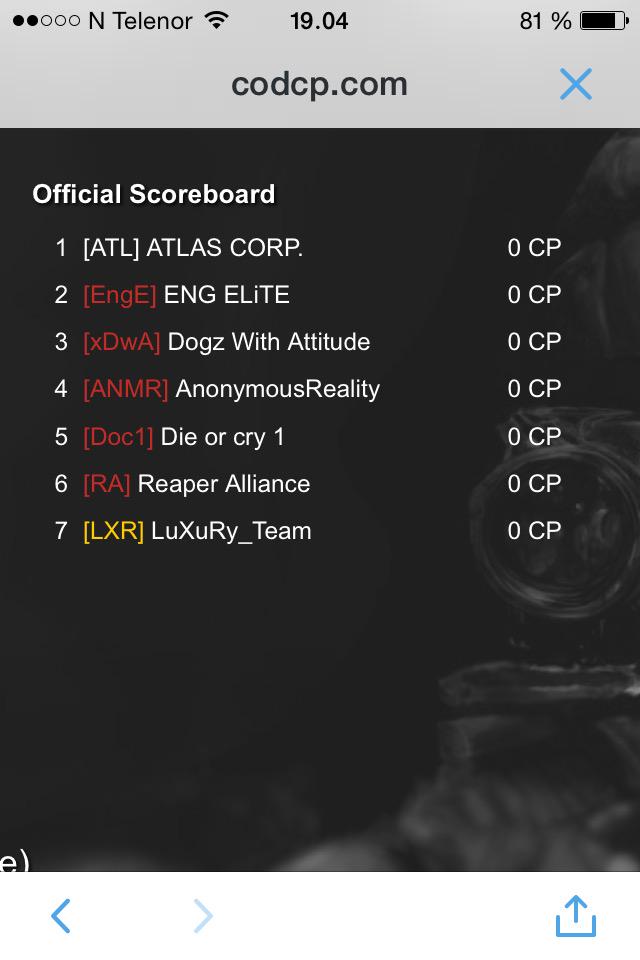 @felixgallo @yoyo_clannews <a href="/BadgersDoesNews/">Badgers</a> 
Our matchup this war! We are only 5-6 avtive in 11-19 bracket still:( 😎