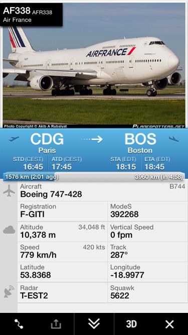Flight AF338 from Paris to Boston
fr24.com/AFR338/70c0ed4