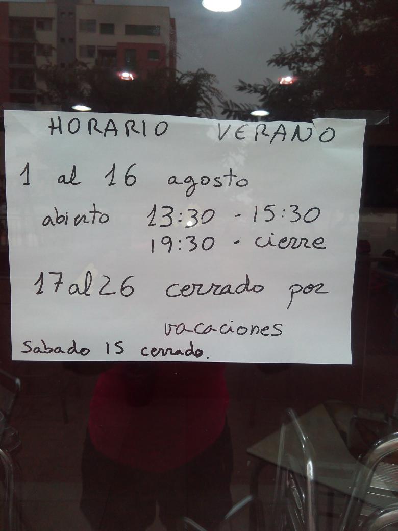 AncalaMary's tweet photo. Horario de este mes de agosto http://t.co/GLRvWeQjRG