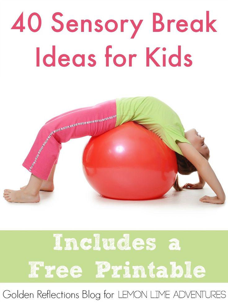40 sensory break ideas for kids of all abilities | buff.ly/1IMQTtV #autism #activities