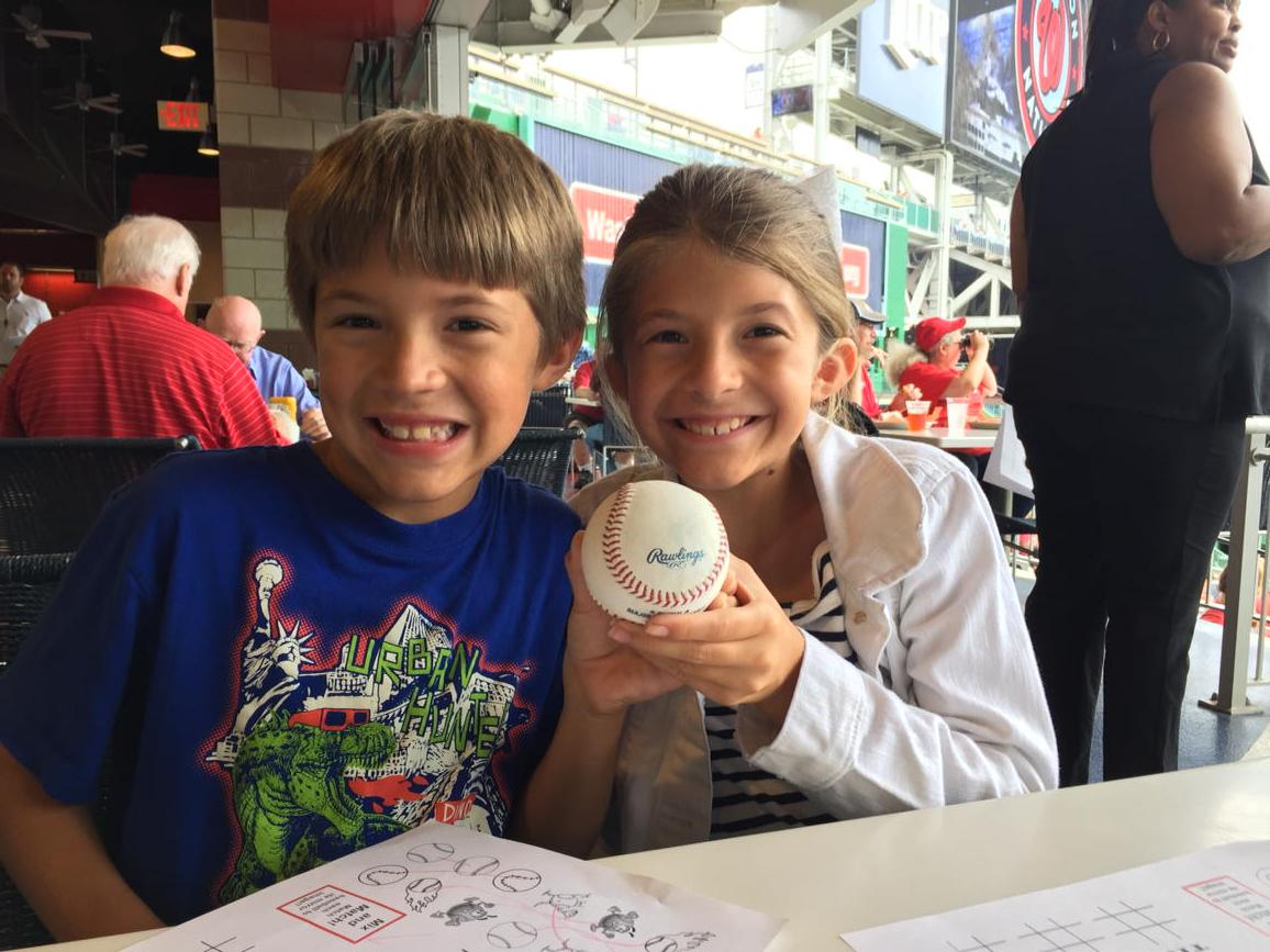 First professional baseball game and we have a ball! <a href="/nationals/">Washington Nationals</a>