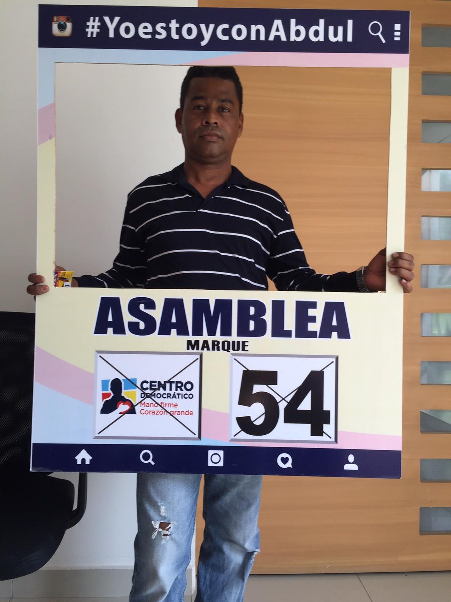 HarbAbdul's tweet photo. #YoEstoyConAbdul #Asamblea #Marque54 #AbdulHarb #PartidoCentroDemocratico http://t.co/AgGNC8bMFi