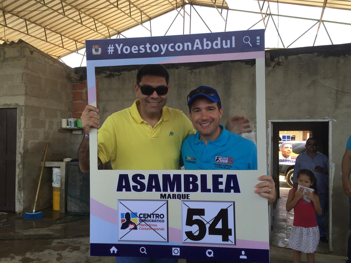 HarbAbdul's tweet photo. #YoEstoyConAbdul #Asamblea #Marque54 #AbdulHarb #PartidoCentroDemocratico @hugortizvel http://t.co/YMQb8sauUs