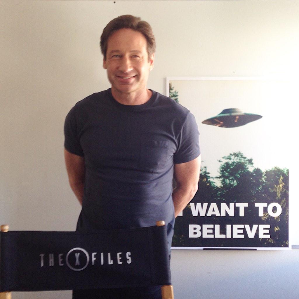 Happy birthday, David Duchovny! Celebrating his big day at the set of \The X-Files\ in Vancouver. 