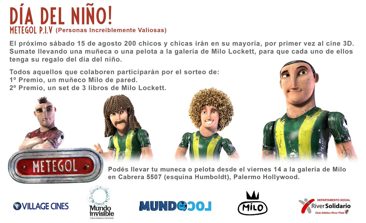 #Metegol Solidario, 15 de agosto!