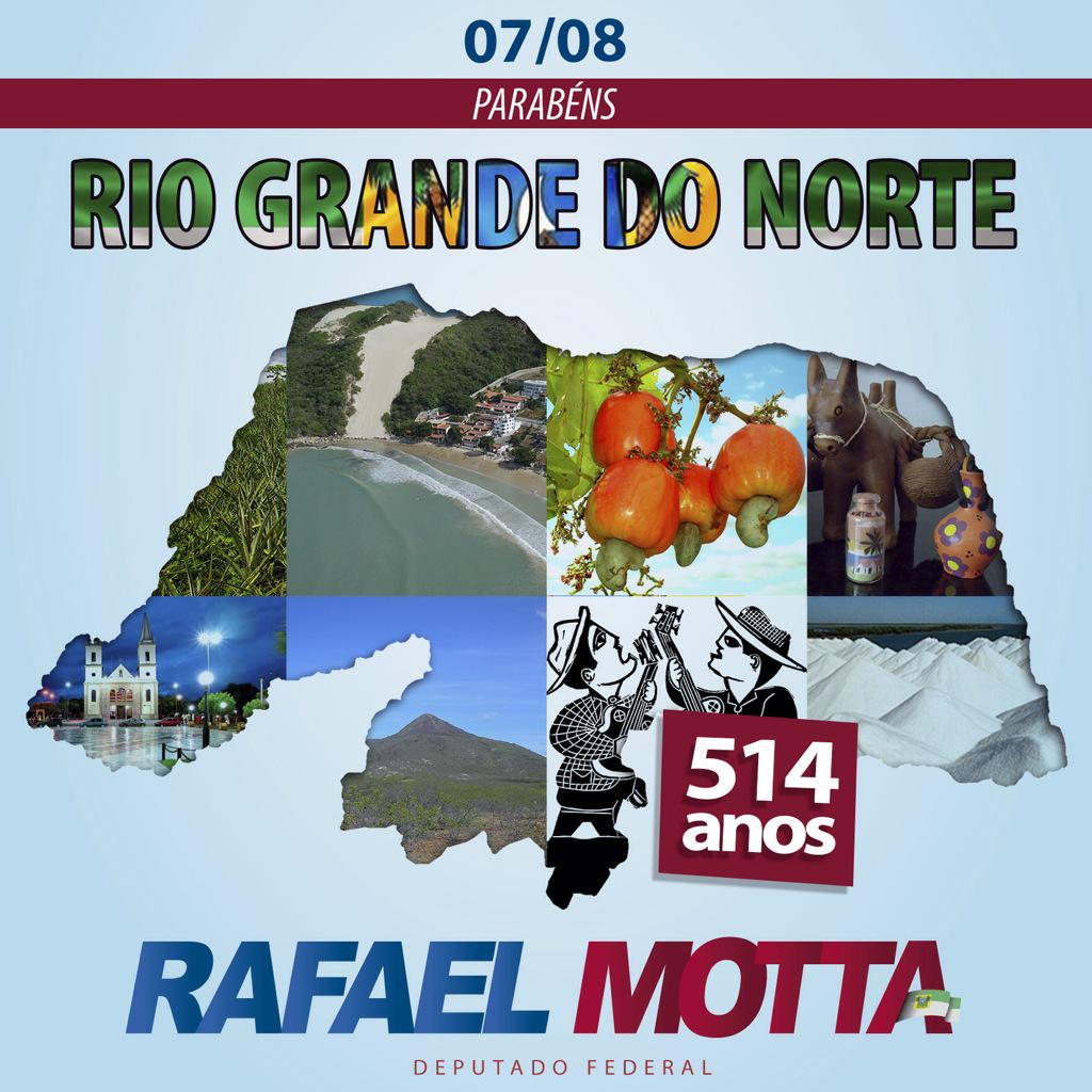 RafaelMottaRN's tweet photo. #Orgulhodeserpotiguar #ParabensRN #514anos http://t.co/HRirljhEhk