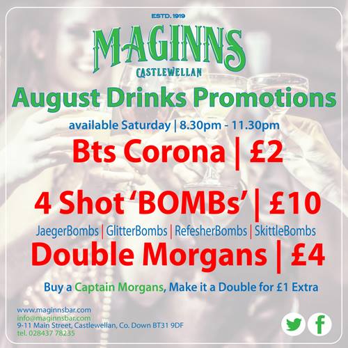 Maginnsbar's tweet photo. Saturday Night
8.30pm ALAN LAFFERTYโ #AcousticCovers
8.30pm DrinksPromos๐น
11pm #ShookUpSaturdays #DJ @ConnorCoates ๐ช http://t.co/Z9IT9IAZiU