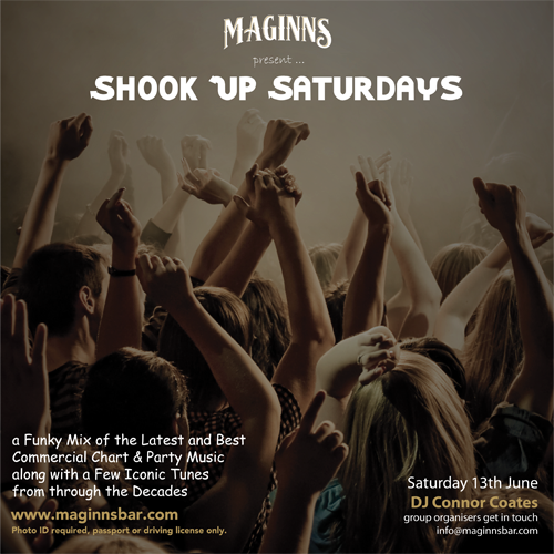 Maginnsbar's tweet photo. Saturday Night
8.30pm ALAN LAFFERTYโ #AcousticCovers
8.30pm DrinksPromos๐น
11pm #ShookUpSaturdays #DJ @ConnorCoates ๐ช http://t.co/Z9IT9IAZiU