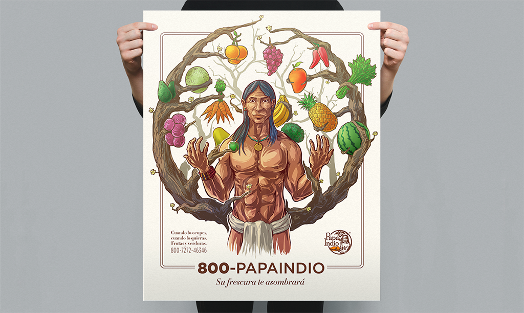 pixelcanibal's tweet photo. Les queremos compartir el proceso y el proyecto final de ilustración que desarrollamos para Papa Indio. Feliz finde! http://t.co/FPTfhUG2Ea