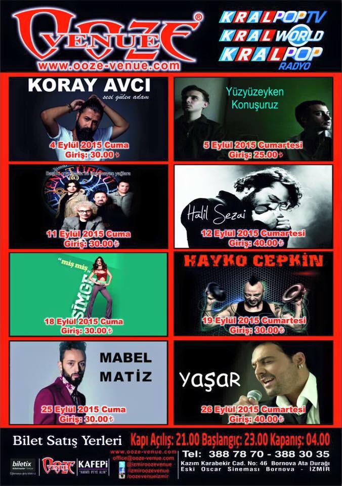 Not Ediniz; 26 Eylül 2015 Cumartesi <a href="/izmiroozevenue/">Ooze Venue</a> de günlerden <a href="/yasar_gunacgun/">Yaşar Günaçgün</a> 
<a href="/HerDemYasar/">Her Dem Yaşar</a>