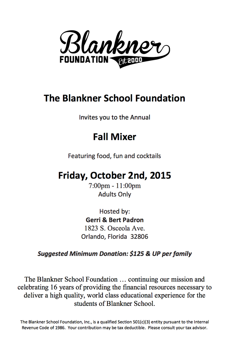 Blankner_PTSA's tweet photo. Save the Date! http://t.co/e6cOTcf28i