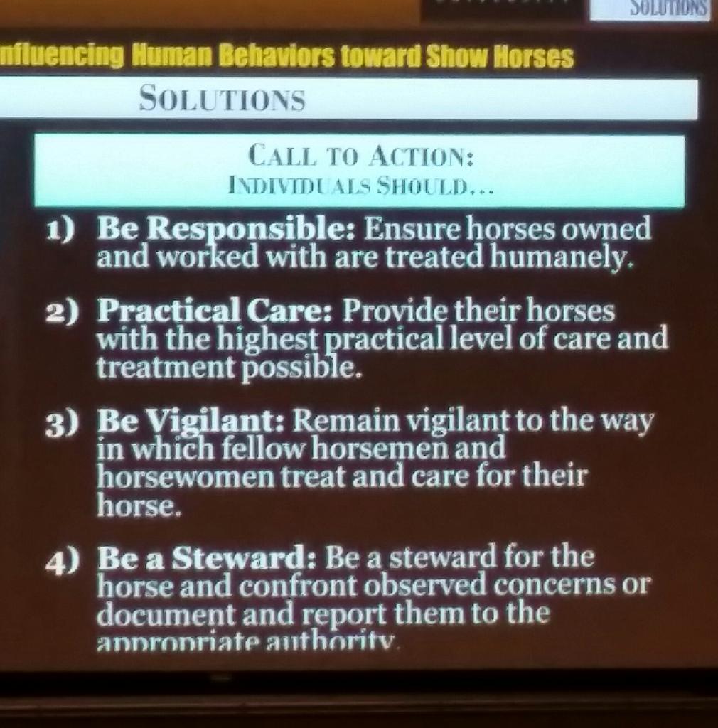DrKirrilly's tweet photo. Be the change you want to see for welfare in horse sports. Excellent Plenary by Voigt et al. #isaz2015 #HorseHour http://t.co/bksO3vsEP8